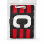 Captain’s Armband – Elastic Soccer Armband (red and black)